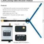 Wholesale RUSHFPV 1.3GHz Video Transmitter 1.3GHz Analog Video Receiver Module VTX/RX/VRX NOTCH FILTER RC FPV Long Range Drone